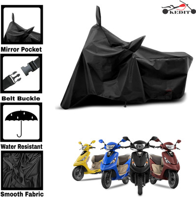 KEDIT Two Wheeler Cover for TVS(Zest 110, Black)