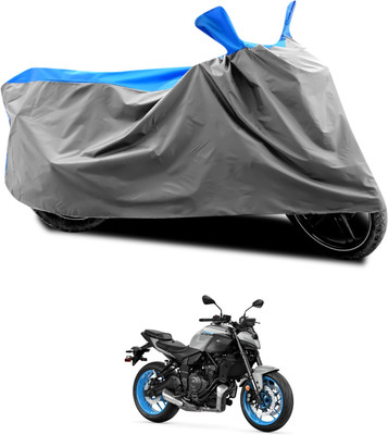 CODOKI Waterproof Two Wheeler Cover for Yamaha(MT 07, Grey, Blue)