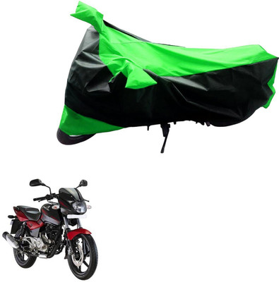 Mdstar Waterproof Two Wheeler Cover for Bajaj(Pulsar 180 DTS-i, Black, Green)