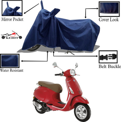 KEDIT Two Wheeler Cover for Vespa(Vespa LX, Blue)