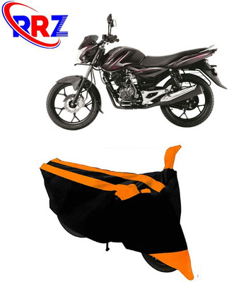 RRZ Waterproof Two Wheeler Cover for Bajaj(Discover, Black, Orange)