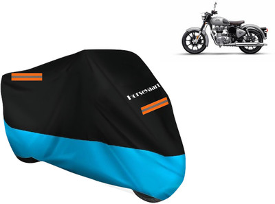 Horseyaart Waterproof Two Wheeler Cover for Royal Enfield(Classic Gunmetal BS6, Blue)