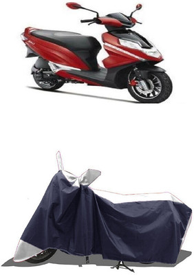 SUGASHRI Waterproof Two Wheeler Cover for Hero(Dare BS6, White, Blue)