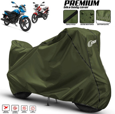 xodi Waterproof Two Wheeler Cover for Hero(Splendor I Smart, Black, Blue, Multicolor)
