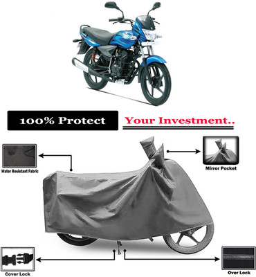 Amexride Two Wheeler Cover for Bajaj(Platina 125, Grey)