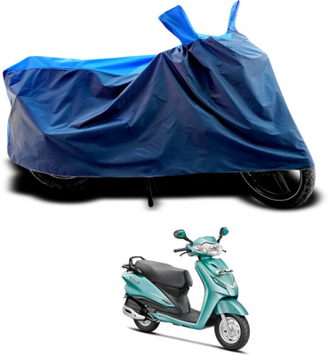 CODOKI Waterproof Two Wheeler Cover for Hero(Duet, Black, Blue)