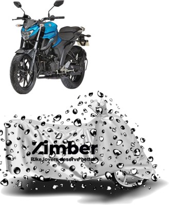 ZIMBER Two Wheeler Cover for Yamaha(FZ25, Silver)