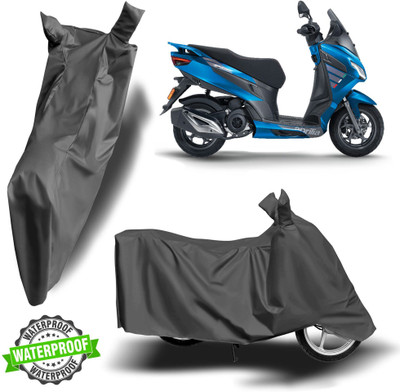 ROYAL AUTO MART Waterproof Two Wheeler Cover for Aprilia(Grey)