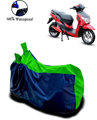 Autofly Waterproof Two Wheeler Cover for Hero(Electric Dash, Blue, Green)