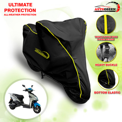 AUTOCOZEN Waterproof Two Wheeler Cover for Electric Cruz(Fusion, Black)