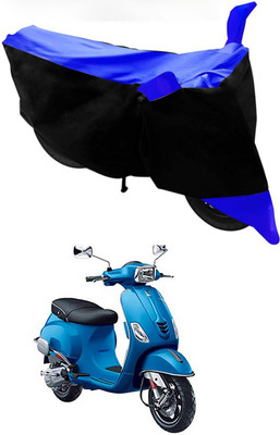 Furious3D Two Wheeler Cover for Piaggio(Vespa LX 125, Blue, Black)