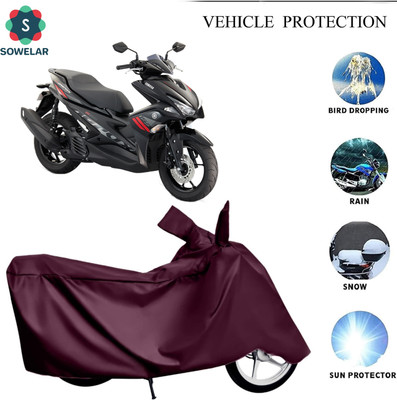 sowelar Waterproof Two Wheeler Cover for Yamaha(Aerox 155 Maxi BS6, Maroon)