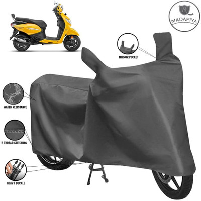 MADAFIYA Waterproof Two Wheeler Cover for Hero(Pleasure, Grey)