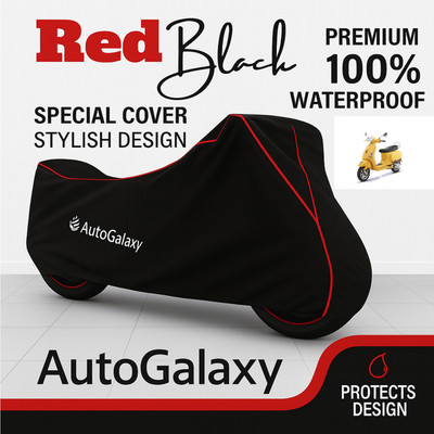 AutoGalaxy Waterproof Two Wheeler Cover for Vespa(VXL 150 BS6, Black)