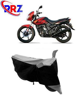 RRZ Waterproof Two Wheeler Cover for TVS(Flame 125, Black, Grey)