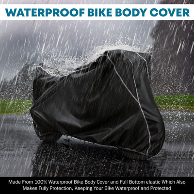 xodi Waterproof Two Wheeler Cover for Hero(HF Deluxe BS6, Black, White)