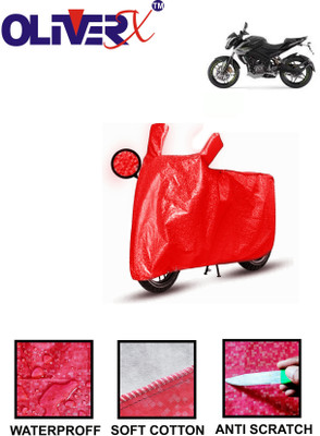 OliverX Waterproof Two Wheeler Cover for Bajaj(Pulsar 200NS FI, Red)