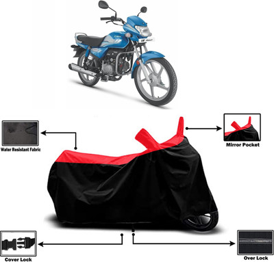 Amexride Two Wheeler Cover for Hero(MotoCorp HF Deluxe, Red)
