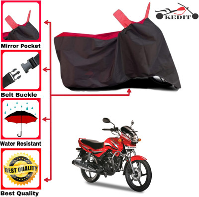 KEDIT Two Wheeler Cover for Universal For Bike(Achiever, Red, Black)