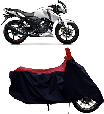 KEDIT Two Wheeler Cover for TVS(Apache RTR 160, Red, Black)