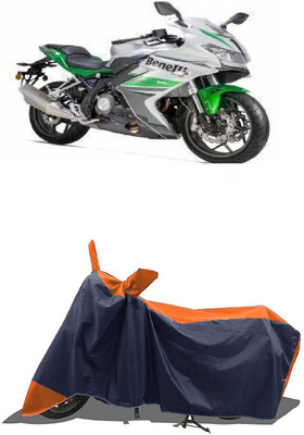 SUGASHRI Waterproof Two Wheeler Cover for Benelli(302R, Orange, Blue)