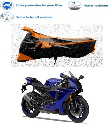 RWT Two Wheeler Cover for Yamaha(YZF R1, Black, Orange)