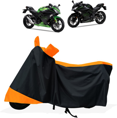 Tricway Two Wheeler Cover for Kawasaki(Ninja 300 BS6, Orange)