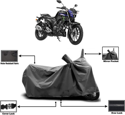 Amexride Two Wheeler Cover for Yamaha(FZ25 BS6, Grey)