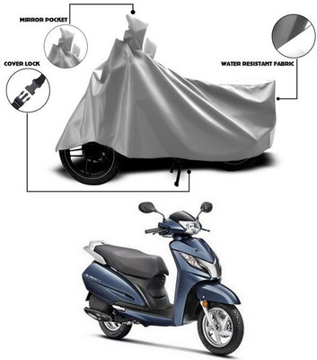 SEBONGO Waterproof Two Wheeler Cover for Honda(Activa 125, Silver)
