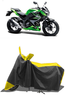 SUGASHRI Waterproof Two Wheeler Cover for Kawasaki(Z250, Yellow, Black)