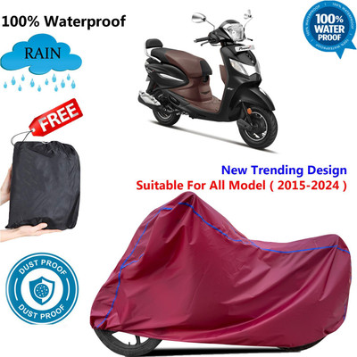 AUTOCAD Waterproof Two Wheeler Cover for Hero(Pleasure Plus, Maroon)