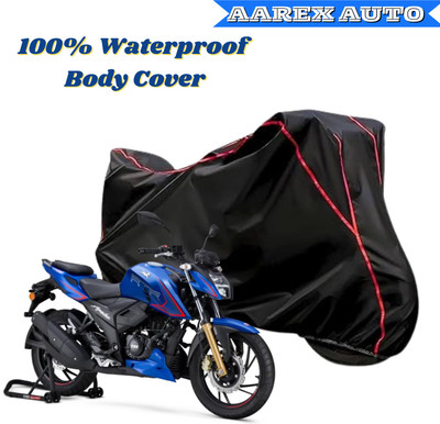 AAREX AUTO Waterproof Two Wheeler Cover for Bajaj(Apache 150, Black)