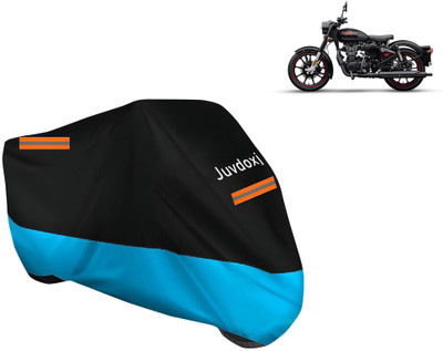 Juvdoxj Waterproof Two Wheeler Cover for Royal Enfield(Classic Squadron BS6, Blue)
