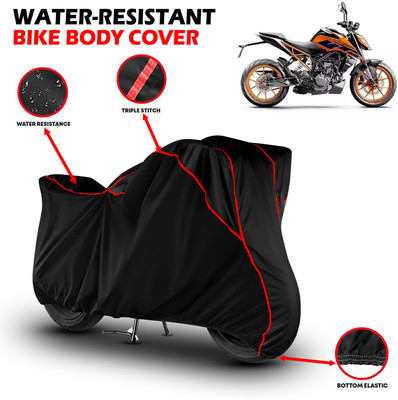 GKG Waterproof Two Wheeler Cover for KTM(200 Duke, Black, Red)