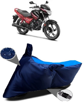 MISSION COLLECTION Waterproof Two Wheeler Cover for Hero(Glamour, Blue)