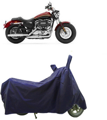 Coxtor Waterproof Two Wheeler Cover for Harley Davidson(1200 Custom, Blue)
