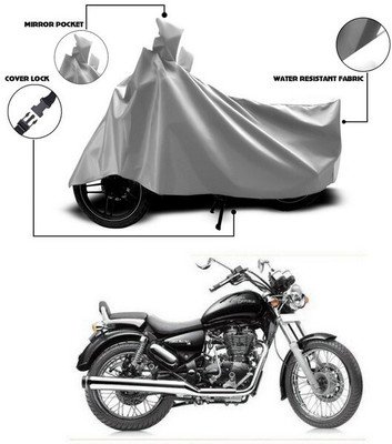 ANTHUB Waterproof Two Wheeler Cover for Royal Enfield(Thunderbird 500, Silver)