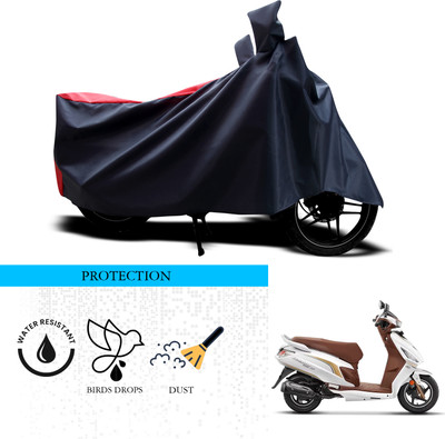 ANTHUB Waterproof Two Wheeler Cover for Hero(Maestro Electric, Black, Red)