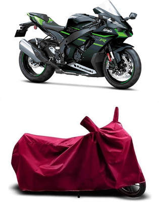 Coxtor Waterproof Two Wheeler Cover for Kawasaki(Ninja ZX-10R BS6, Maroon)