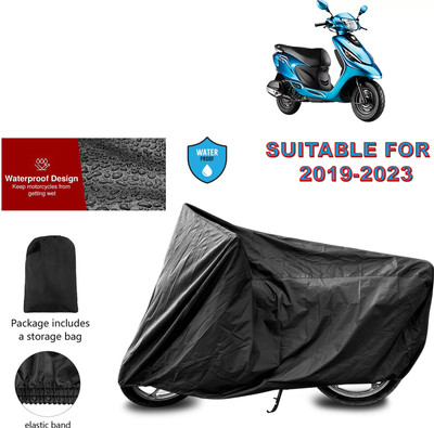 PAGORA Waterproof Two Wheeler Cover for TVS(Scooty Zest, Black)