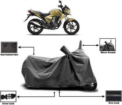 Amexride Two Wheeler Cover for Honda(Unicorn Dazzler, Grey)