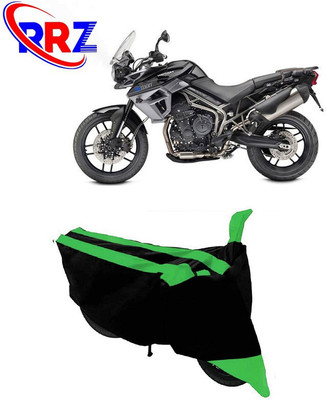 RRZ Waterproof Two Wheeler Cover for Triumph(Tiger 800 XR, Black, Green)