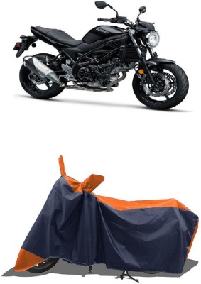 SUGASHRI Waterproof Two Wheeler Cover for Suzuki(SV 650 BS6, Orange, Blue)