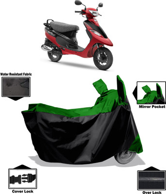 Amexride Two Wheeler Cover for TVS(Scooty Pep+ BS6, Green)