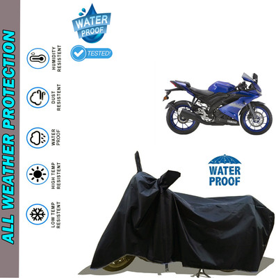 AutoGalaxy Waterproof Two Wheeler Cover for Yamaha(YZF R15 V3 BS6, Black)