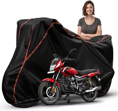 Car Styling Waterproof Two Wheeler Cover for Bajaj(Platina 110, Black, Red, Multicolor)