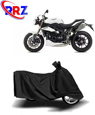 RRZ Waterproof Two Wheeler Cover for Triumph(Speed Triple ABS, Black)