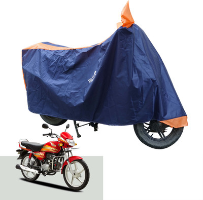 Kavach Waterproof Two Wheeler Cover for Hero(HF Deluxe, Orange, Blue)