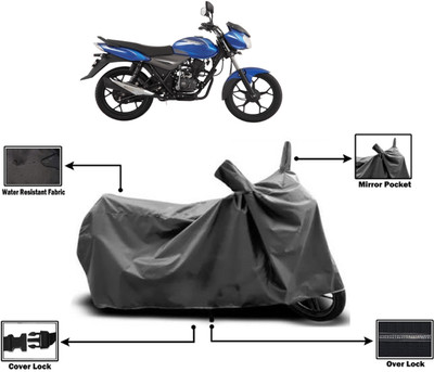 Amexride Two Wheeler Cover for Bajaj(Discover 110, Grey)