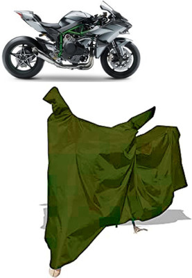 Amexride Two Wheeler Cover for Kawasaki(Ninja H2, Maroon)